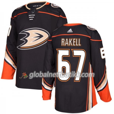 Anaheim Ducks Hockeydrakt Rickard Rakell 67 2017-2018 Svart Adidas Authentic - Herre